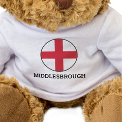 MIDDLESBROUGH (ENGLAND FLAG ROUNDEL) - Teddy Bear - Funny Souvenir Gift Present