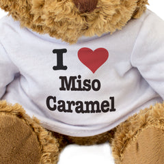 I LOVE MISO CARAMEL - Teddy Bear - Cute Cuddly Soft Adorable - Gift Present