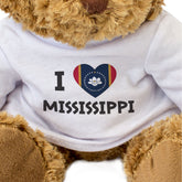 I Love Mississippi Flag - Teddy Bear