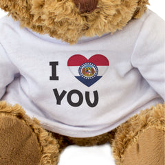I LOVE YOU (MISSOURI FLAG) - Teddy Bear - Cute - Romantic Partner Gift Present