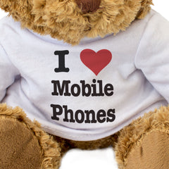 I LOVE MOBILE PHONES - Teddy Bear - Cute Cuddly Soft - Gift Present