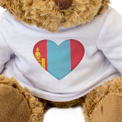 MONGOLIA FLAG HEART - Teddy Bear - Cute Cuddly Soft - Mongolian Gift Present