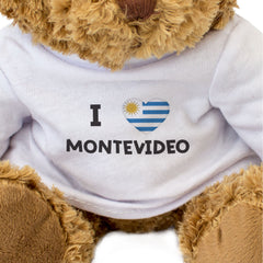 I LOVE MONTEVIDEO (URUGUAY FLAG) - Teddy Bear - Cute Cuddly - Gift Present