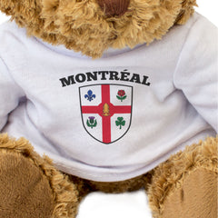 MONTREAL FLAG - Teddy Bear - Cute Cuddly Soft Adorable - Canada Gift Present