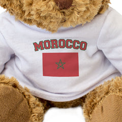 MOROCCO + FLAG - Teddy Bear - Cute Soft - Funny Moroccan Souvenir Gift Present