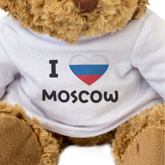 I LOVE MOSCOW (RUSSIA FLAG) - Teddy Bear - Cute Cuddly - Gift Present