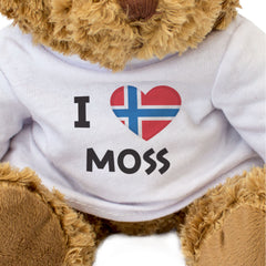I LOVE MOSS (NORWAY FLAG) - Teddy Bear - Cute Cuddly Soft - Gift Present
