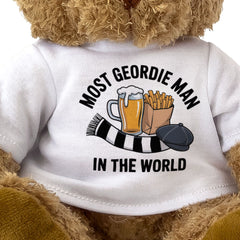 MOST GEORDIE MAN IN THE WORLD - Teddy Bear - Cute - Newcastle Gift Present