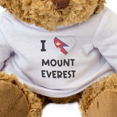 I LOVE MOUNT EVEREST (NEPAL FLAG) - Teddy Bear - Funny Souvenir Gift Present