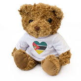MOZAMBIQUE FLAG HEART - Teddy Bear - Cute Cuddly Soft Adorable - Gift Present