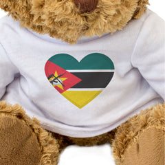 MOZAMBIQUE FLAG HEART - Teddy Bear - Cute Cuddly Soft Adorable - Gift Present