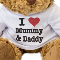 I LOVE MUMMY & DADDY - Teddy Bear - Cute Cuddly Soft Adorable - Gift Present