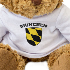 MÜNCHEN FLAG (LOZENGE) - Teddy Bear - Cute Cuddly - Munich Germany Gift Present
