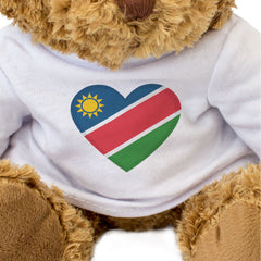 NAMIBIA FLAG HEART - Teddy Bear - Cute Cuddly Soft Adorable - Gift Present
