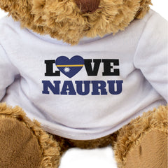 LOVE NAURU (FLAG HEART) - Teddy Bear - Cute Soft Funny - Souvenir Gift Present