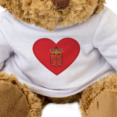 NAVARRA FLAG HEART - Teddy Bear - Cute Cuddly Soft - Spain Gift Present