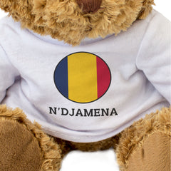 N'DJAMENA (CHAD FLAG ROUNDEL) - Teddy Bear - Cute Funny - Souvenir Gift Present