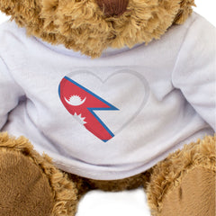 NEPAL FLAG HEART - Teddy Bear - Cute Cuddly Soft - Nepalese Gift Present