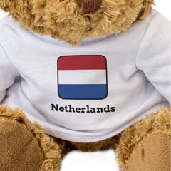 NETHERLANDS FLAG SQUARE - Teddy Bear - Cute Funny - Dutch Souvenir Gift Present