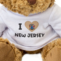 I Love New Jersey Flag - Teddy Bear