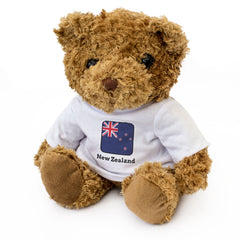 NEW ZEALAND FLAG SQUARE - Teddy Bear - Cute Funny - Kiwi Souvenir Gift Present