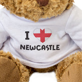 I Love Newcastle (England Flag) - Teddy Bear