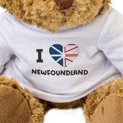 I LOVE NEWFOUNDLAND FLAG - Teddy Bear - Cute Cuddly - Canada Gift Present