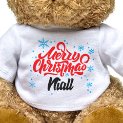 MERRY CHRISTMAS NIALL - Teddy Bear - Cute Cuddly Soft - Xmas Gift Present