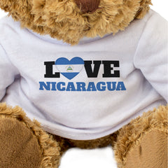 LOVE NICARAGUA (FLAG HEART) - Teddy Bear - Cute Funny - Souvenir Gift Present