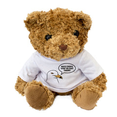 NICE CHIPS YOU'VE GOT THERE (EVIL SEAGULL) - Teddy Bear - Funny Gift Present