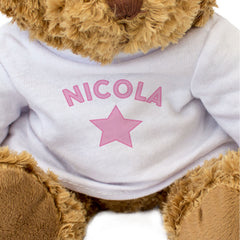 NICOLA - Teddy Bear - Cute Cuddly Soft Adorable - Funny Gift Present