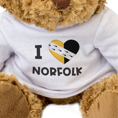 I LOVE NORFOLK FLAG - Teddy Bear - Cute Cuddly Soft Adorable - Gift Present