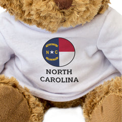 NORTH CAROLINA FLAG ROUNDEL - Teddy Bear - Cute Cuddly Soft - USA Gift Present