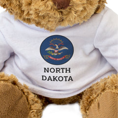 NORTH DAKOTA FLAG ROUNDEL - Teddy Bear - Cute Cuddly Soft - USA Gift Present