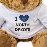 I Love North Dakota Flag - Teddy Bear