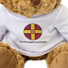 NORTHAMPTONSHIRE COUNTY FLAG ROUNDEL - Teddy Bear - Cute Cuddly - Gift Present