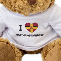 I LOVE NORTHAMPTONSHIRE FLAG - Teddy Bear - Cute Cuddly Soft - Gift Present