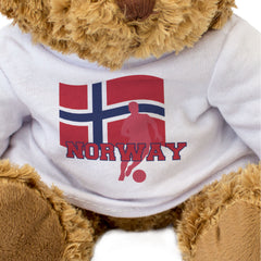 NORWAY FLAG (FOOTBALL) - Teddy Bear - Cute - Norwegian Soccer Fan Gift Present