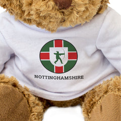 NOTTINGHAMSHIRE COUNTY FLAG ROUNDEL - Teddy Bear - Cute Cuddly - Gift Present
