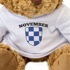 NOVEMBER (ICS NAUTICAL SIGNAL) - Teddy Bear - Naval Maritime Flag Gift Present