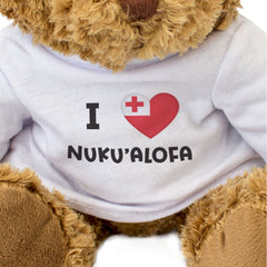 I LOVE NUKU'ALOFA (TONGA FLAG) - Teddy Bear - Cute Cuddly Soft - Gift Present