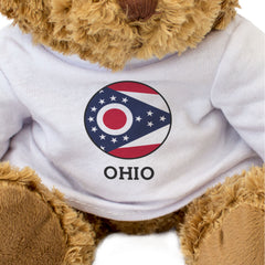 OHIO FLAG ROUNDEL - Teddy Bear - Cute Cuddly Soft - USA Gift Present