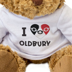I LOVE OLDBURY (BLACK COUNTRY FLAG) - Teddy Bear - Midlands Gift Present