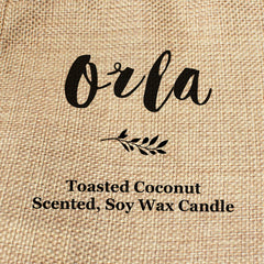 Orla personalised faux-burlap candle gift bag
