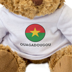 OUAGADOUGOU (BURKINA FASO FLAG ROUNDEL) - Teddy Bear - Souvenir Gift Present