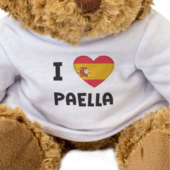 I LOVE PAELLA (SPAIN FLAG) - Teddy Bear - Cute Funny - Spanish Gift Present