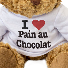 I LOVE PAIN AU CHOCOLAT - Teddy Bear - Cute Cuddly Soft - Gift Present