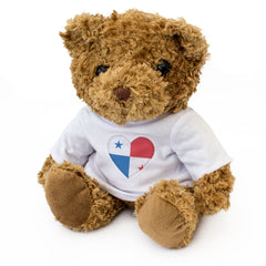 PANAMA FLAG HEART - Teddy Bear - Cute Cuddly Soft - Panamanian Gift Present