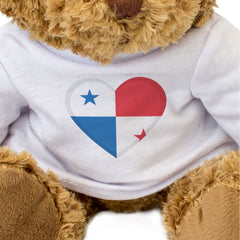 PANAMA FLAG HEART - Teddy Bear - Cute Cuddly Soft - Panamanian Gift Present