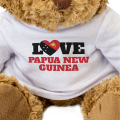 LOVE PAPUA NEW GUINEA (FLAG HEART) - Teddy Bear - Funny Souvenir Gift Present